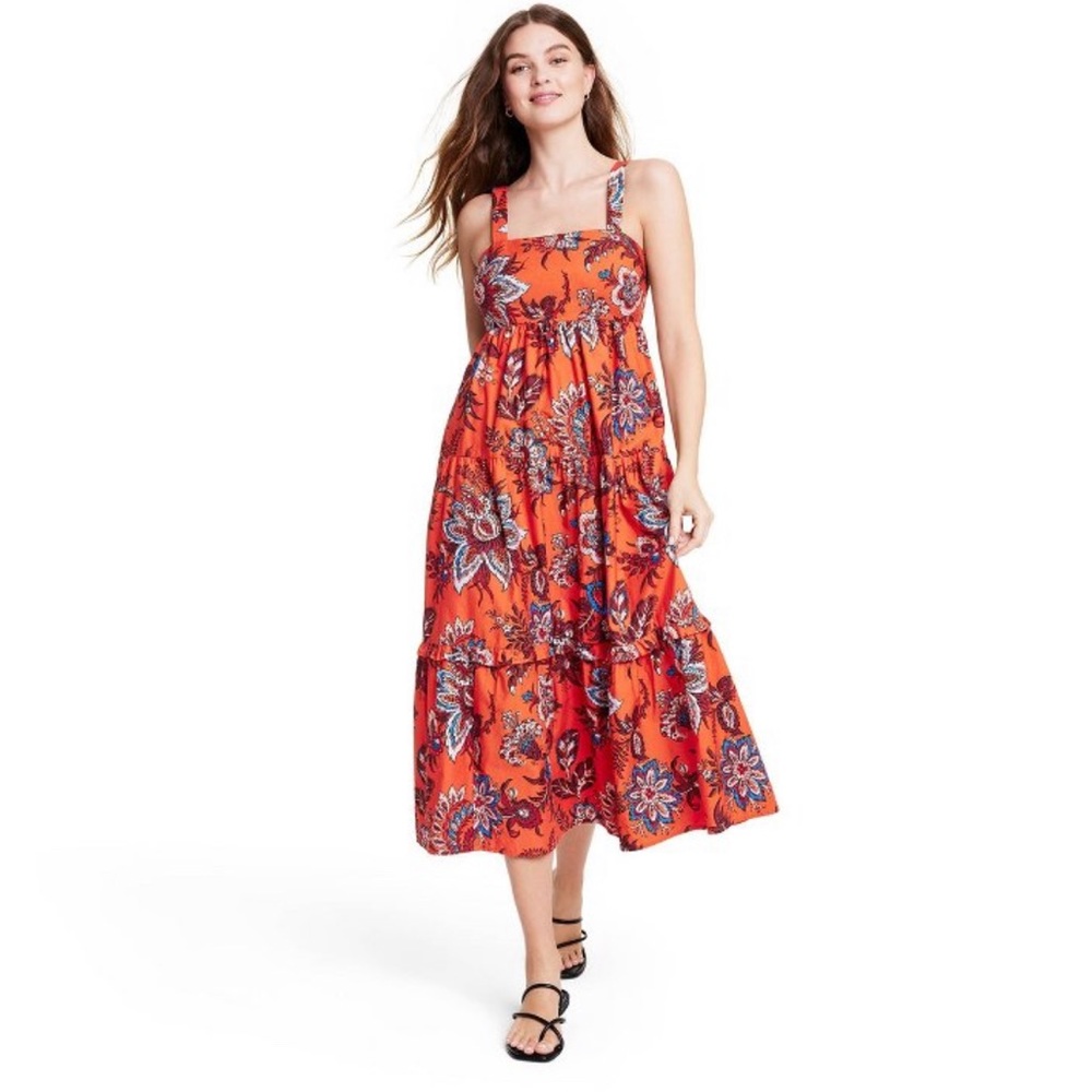 Rhode x Target Floral Print Midi Dress SMALL - NEW WITH TAGS
